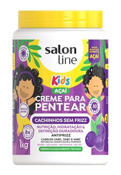 Creme para Pentear Salon Line Kids Açaí sem Frizz 1 kg