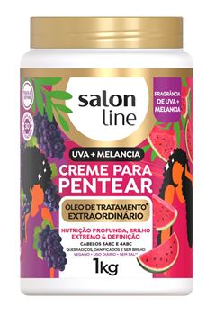 Creme para Pentear Salon Line Kids 1 kg Uva e Melancia