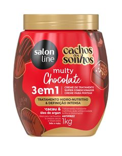 Creme De Tratamento 3 em 1 Salon Line Cachos Dos Sonhos Multy 1 kg Cacau