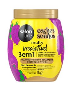 Creme De Tratamento 3 em 1 Salon Line Cachos Dos Sonhos Multy 1 kg Uva