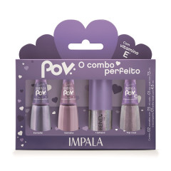 Kit Impala Luara Gloss Mais Top Coat Mais Dois Esmalte