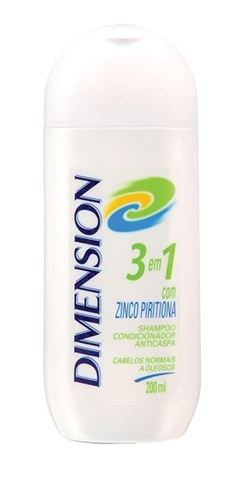 Shampoo Dimension 3 em 1 200 ml Normais a Oleosos