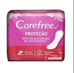 Protetor Diário Carefree Proteção Sem Perfume 15 Unidades 