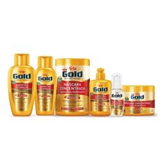 Kit Shampoo 275 ml + Condicionador 175 ml Niely Gold Reconstrução Potente