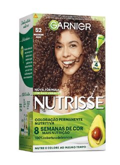 Coloração Garnier Nutrisse Creme Marrom Açaí 52