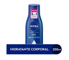 Loção Hidratante Corporal Nivea Milk 200 ml pele Seca a Extrasseca