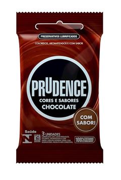 Preservativo Prudence Cores e Sabores Chocolate 3 unidades 
