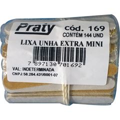 Lixa para Unhas Praty Extra Mini | Com 144 Unidades | Ref:169