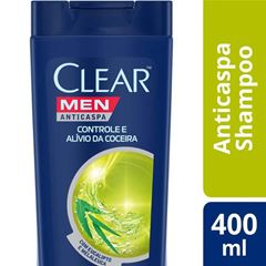 Shampoo Clear Men 400 ml Controle e Alívio da Coceira 