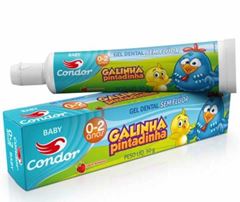 Gel Dental Infantil Sem Fluor Condor 50 gr Galinha Pintadimha