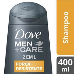 Shampoo 2 Em 1 Dove Men Care 400 ml Forca Resistente