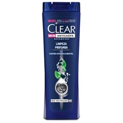 Shampoo Anticaspa Clear Men 400 ml Limpeza Profunda 