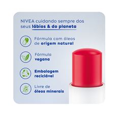 Hidratante Labial Nivea 4,8 gr Morango Shine