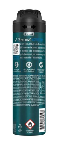 Desodorante Aerosol Antitranspirante Rexona Men 150 ml Active Dry