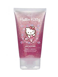Gel Infantil Cabelo e Corpo Hello Kitty 180 gr Glitter 