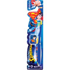 Escova Dental Infantil Jadefrog Superman Macia com Capa Protetora