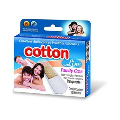 Curativo Cotton Line Family Care 35 Unidades Transparente
