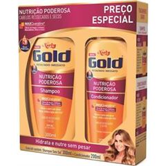 Kit Shampoo 275 ml + Condicionador 175 ml Niely Gold Nutrição Mágica