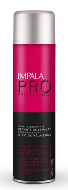 Spray Secante Para Unhas Impala Pro Profissional 400 ml Com Óleo De Melaleuca