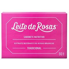 Sabonete Barra Leite de Rosas 90 gr Tradicional 